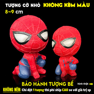 Tượng tô màu, NGƯỜI NHỆN 2 KIỂU, size M-L, thạch cao trắng (Không kèm màu), luyện vẽ, decor