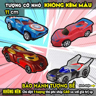 Tượng tô màu, XE SIÊU ANH HÙNG, 4 KIỂU, size L, thạch cao trắng (Không kèm màu), luyện vẽ, decor