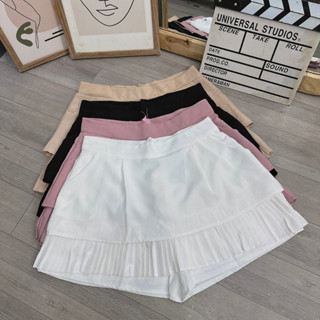 Chân váy xòe bigsize nữ hai tầng dập ly chất liệu vải đẹp mã CV2T