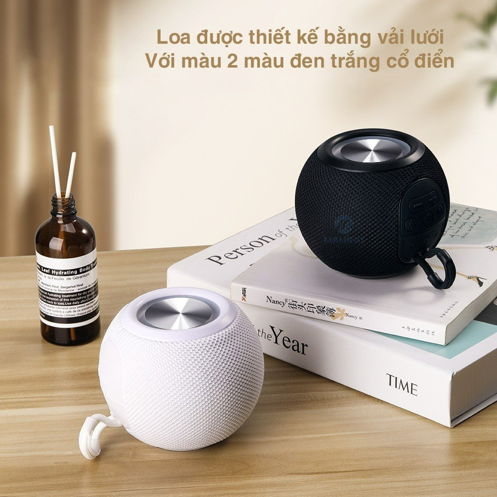 Loa bluetooth mini nghe nhạc không dây Rockspace S55 có micro nghe gọi nhỏ gọn, có đầu cắm usb thẻ nhớ - Hàng chính hãng