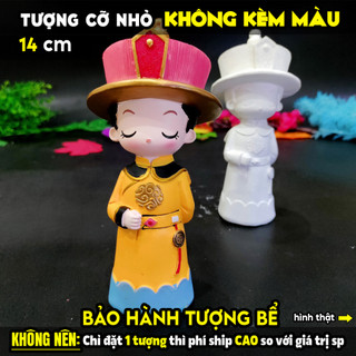 Tượng tô màu, HOÀNG THƯỢNG CỔ TRANG, size XL, thạch cao trắng (Không kèm màu), luyện vẽ, decor