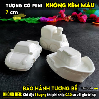 Tượng tô màu, Ô TÔ, ĐẦU TÀU, TÀU THỦY, size M, thạch cao trắng (Không kèm màu), luyện vẽ, decor