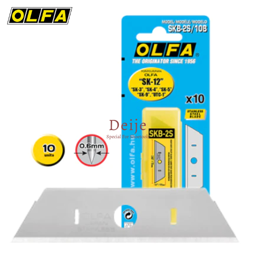 Lưỡi dao không gỉ Nhật OLFA SKB-2S/10B (hộp 10 lưỡi)