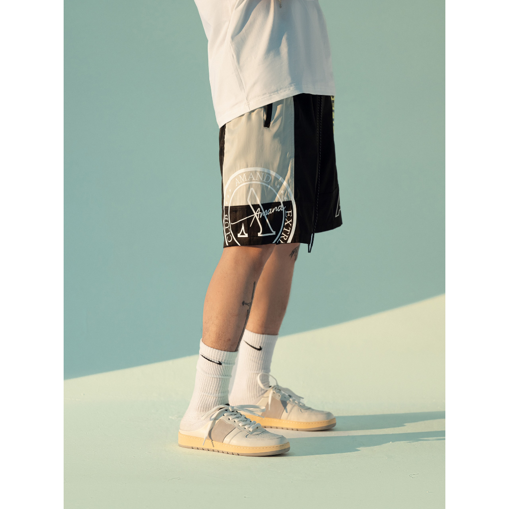 Quần Short Amand Color Puzzle Short - Black/ Dark green