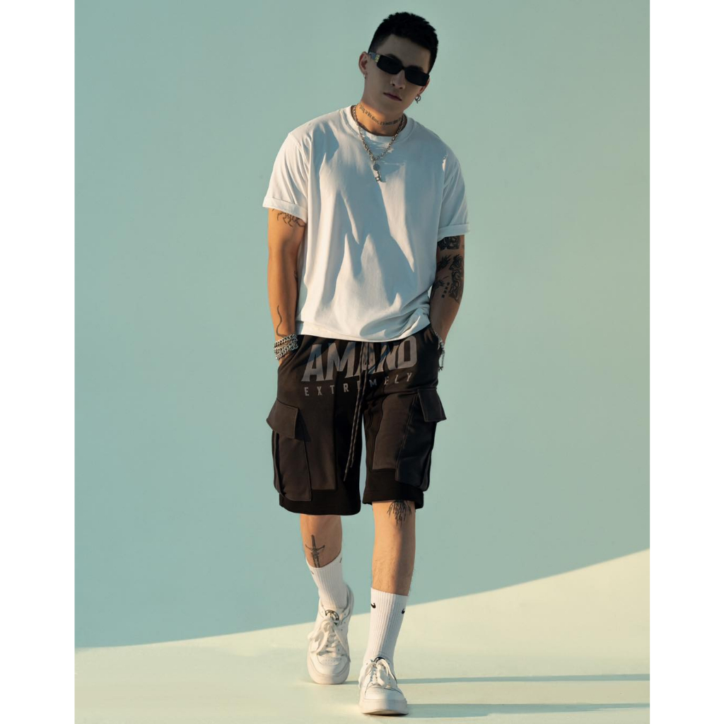 Quần Amand Phantom Short - Black/ Beige