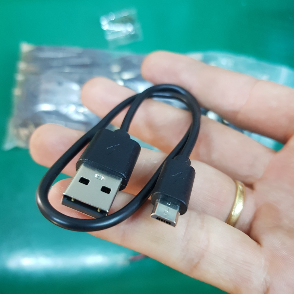 COMBO dây USB MicroUSB dài 30CM 2 lõi to chuyên sạc USB A đực chuyển sang Micro ShopLinhKien