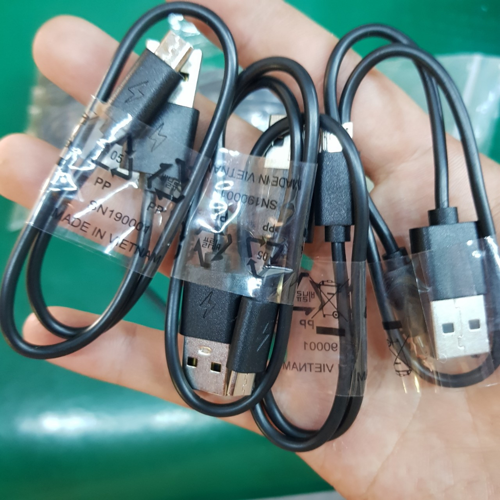 COMBO dây USB MicroUSB dài 30CM 2 lõi to chuyên sạc USB A đực chuyển sang Micro ShopLinhKien