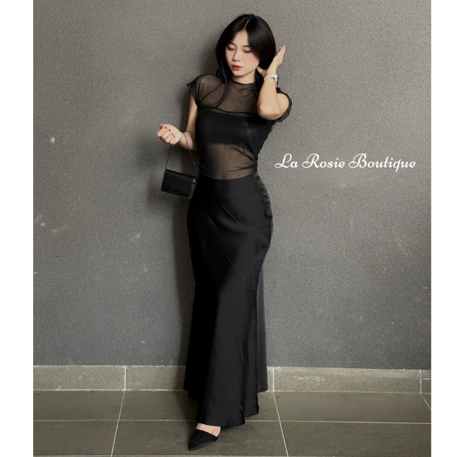 Chân váy lụa đuôi cá dài cao cấp La Rosie Boutique sang trọng quyến rũ