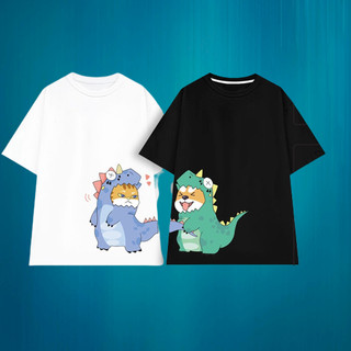 Áo Phông Hot Áo Cặp KHỦNG LONG Áo Thun Local Brand Unisex Nam Nữ Form Rộng Tay Lỡ Cotton Vải Mát shop.lucas