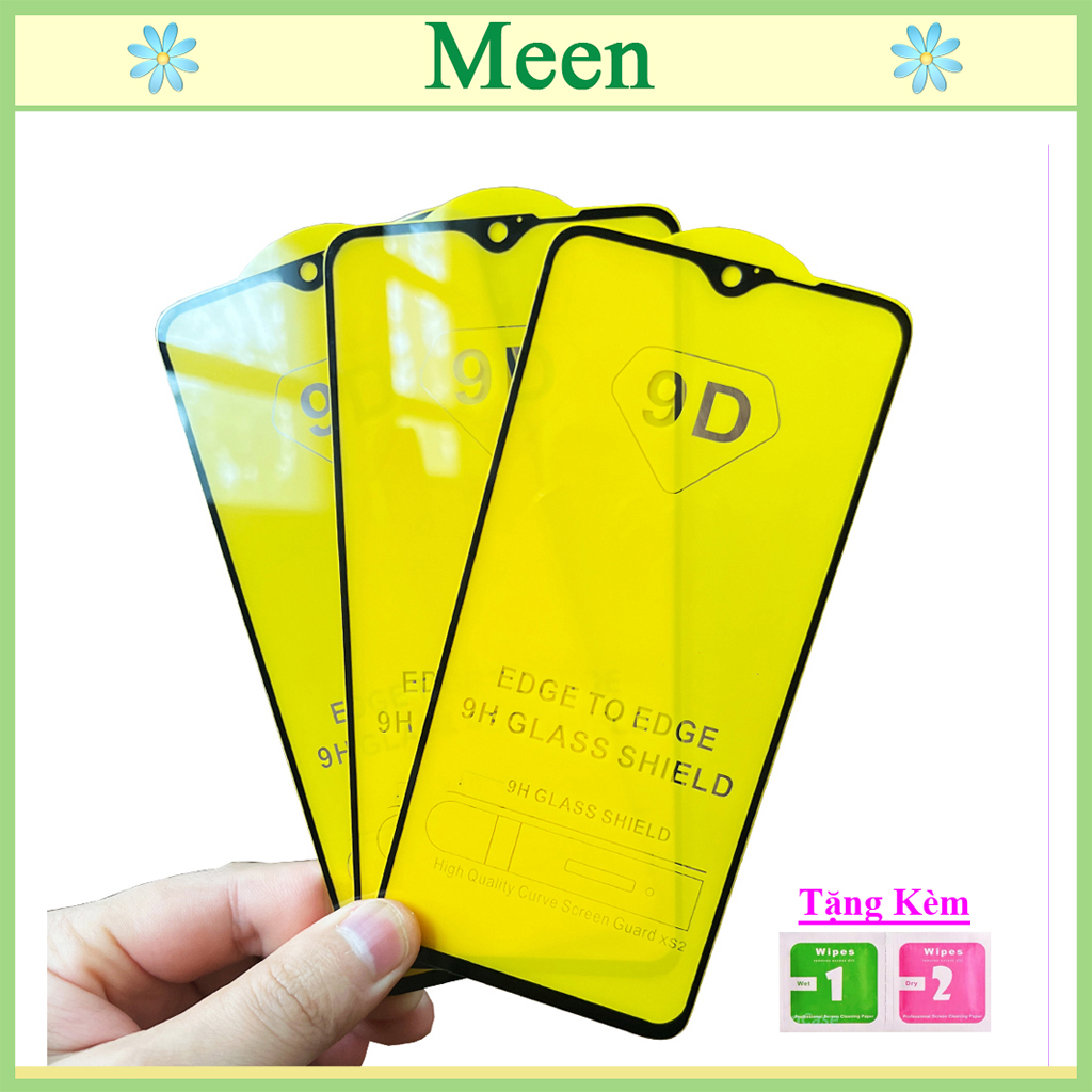 "Kính cường lực Xiaomi Redmi Note 8 Pro " Full màn hình, Ảnh thực shop tự chụp, tặng kèm bộ giấy lau kính Meen