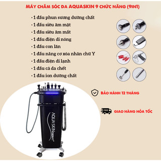 Máy chăm sóc da đa năng 9in1, máy chăm sóc da đa năng Aquaskin Smart 9in1 chuyên dùng cho spa