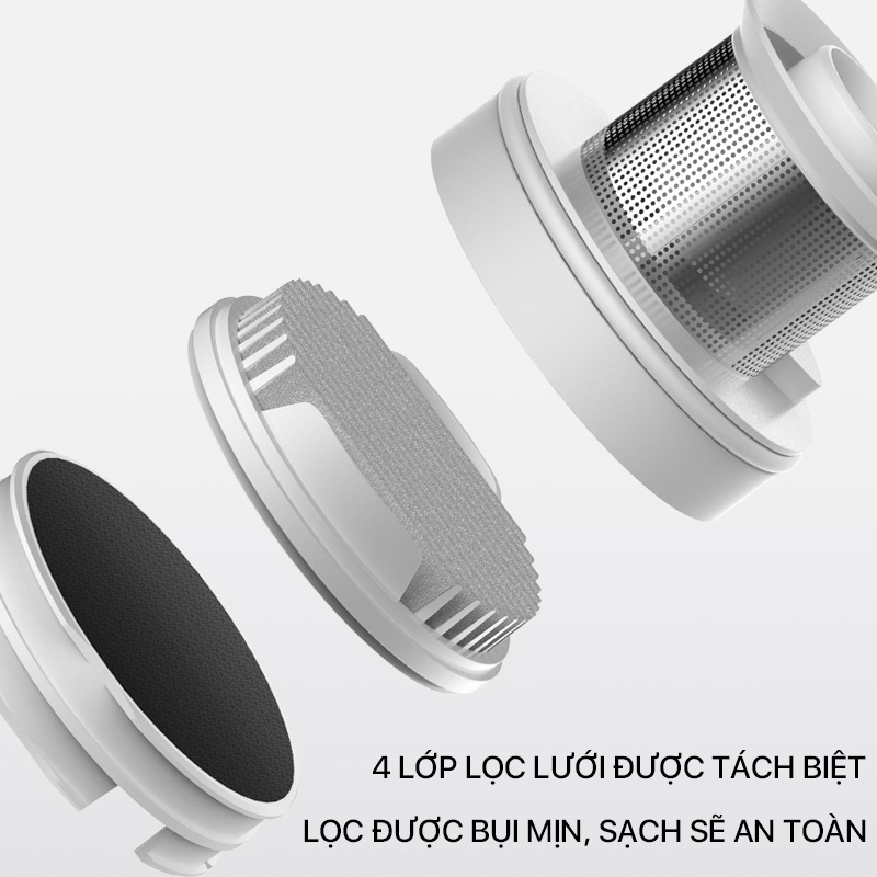 Máy hút bụi cầm tay Deerma DX1000 Lực Hút 16000Pa 600W Hệ thống lọc 3 lớp - Bảo hành 12 tháng