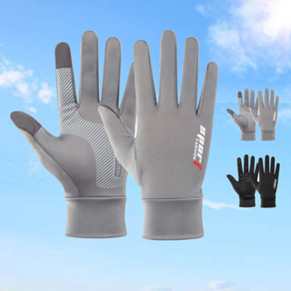 Găng Tay Chống Nắng Nam Nữ Full Ngón Thun Lạnh Thoáng Khí Chống Trơn Trượt Lái Xe Máy Đi Phượt Thể Thao Ngoài Trời