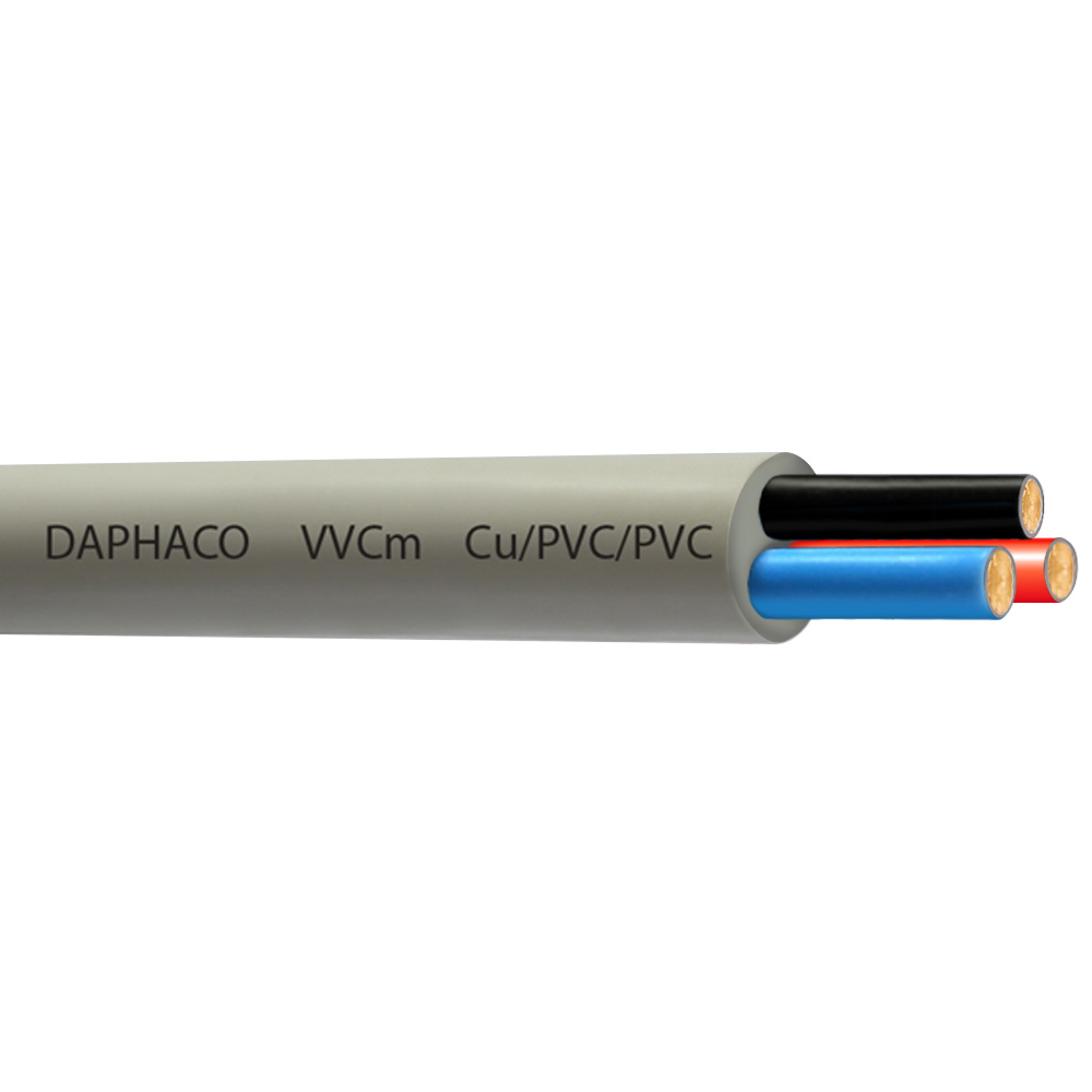 Cuộn 100- Dây điện 3 ruột đồng Fa 3x4.0 Daphaco - dây tròn xám 2 lớp vỏ bọc PVC - FA 3x4-0 Daphaco