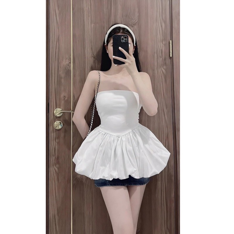 Áo quây bồng 2 lớp lưng chạy chun TTA876