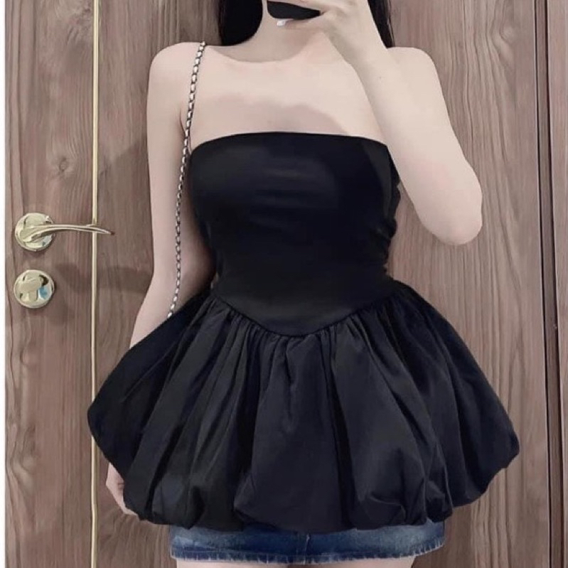 Áo quây bồng 2 lớp lưng chạy chun TTA876