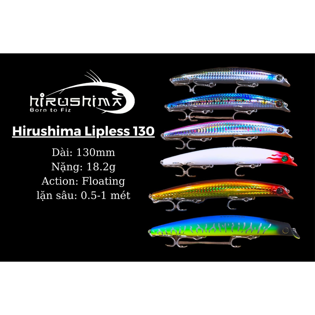 Mồi giả câu cá chẽm ,cá mú Lipless 130 nặng 15 gram chính hãng Hirushima Hita lure