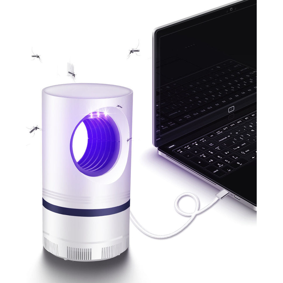 Đèn Bắt Muỗi Thông Minh Hình Trụ - Máy Bắt Muỗi USB Hiệu Quat An Toàn Không Độc Hại Bảo Hành 6 Tháng