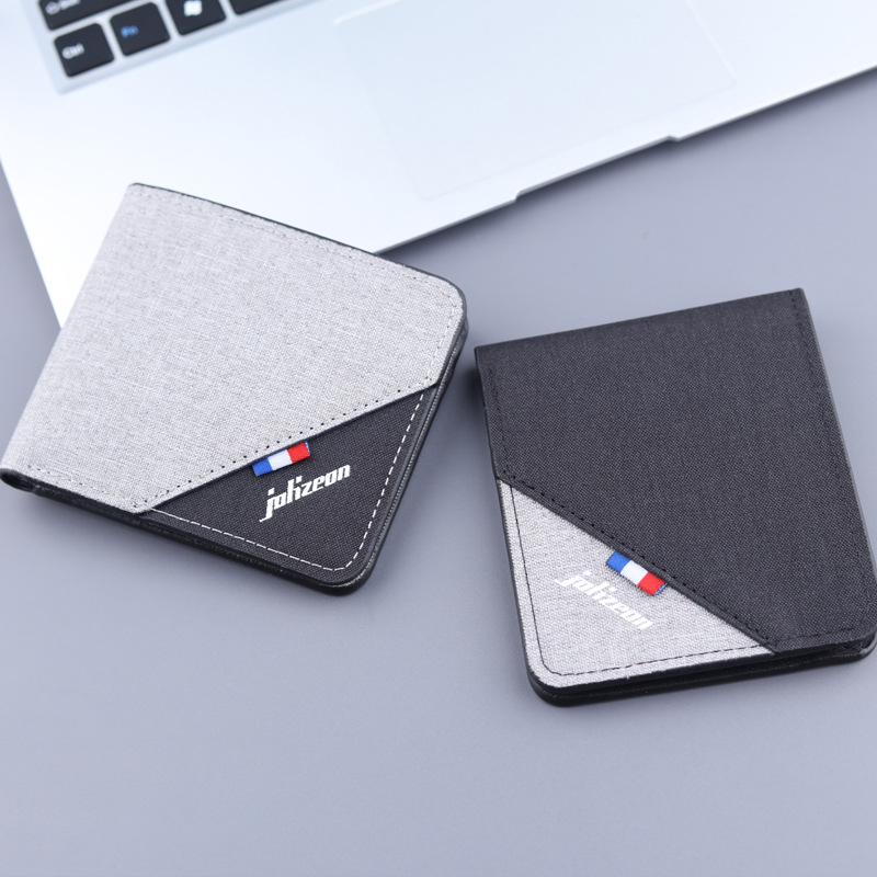 Ví Nam , Bóp Vải Canvas Jolizeon Bản Nâng Cấp Dáng Hàn Phối Màu Đẹp