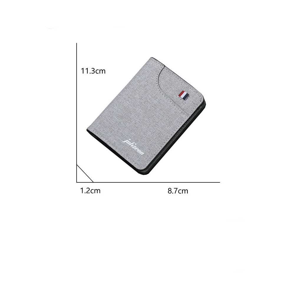 Ví nam , bóp nam  dáng đứng vải canvas Jolizeon kiểu dáng thời trang hàn quốc nhỏ gọn