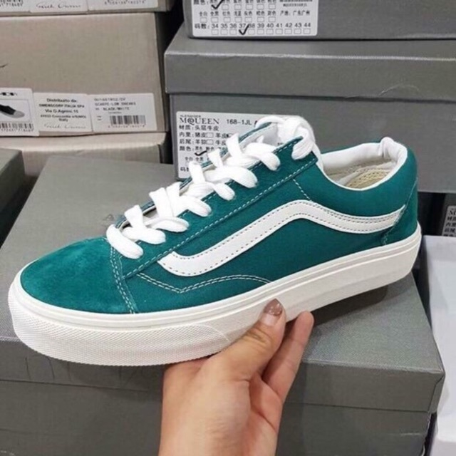 Giày Vans vault Old Skool Xanh Lá Bản Chuẩn 11Trung  - Có sẵn