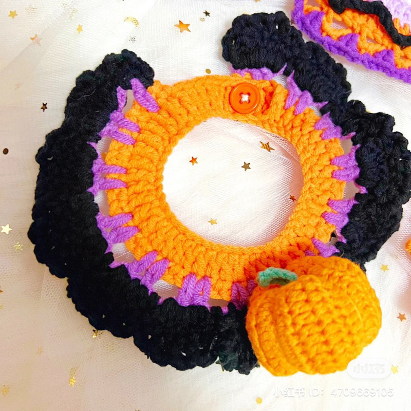 Yếm len Halloween cho mèo, yếm cosplay CHILLMEOW