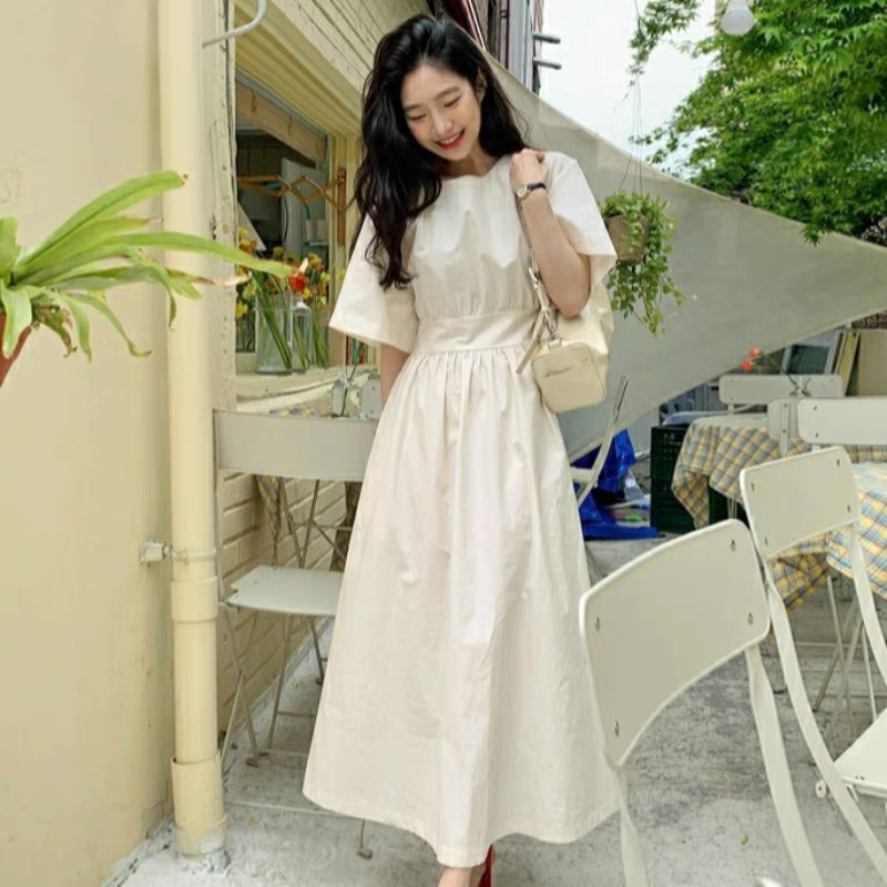 Đầm xoè nữ vintage Hàn Quốc
