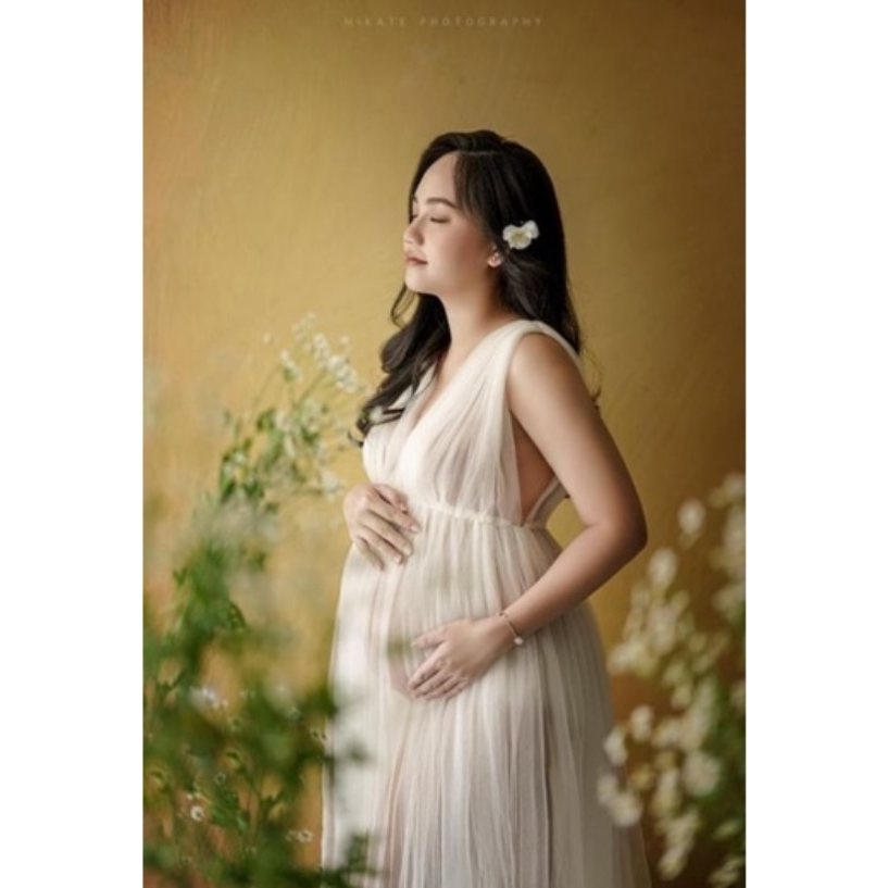 Váy đầm bầu chụp hình concept siêu đẹp