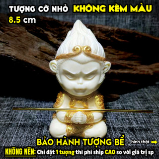 Tượng tô màu, NGỘ KHÔNG, size M, thạch cao trắng (Không kèm màu), luyện vẽ, decor