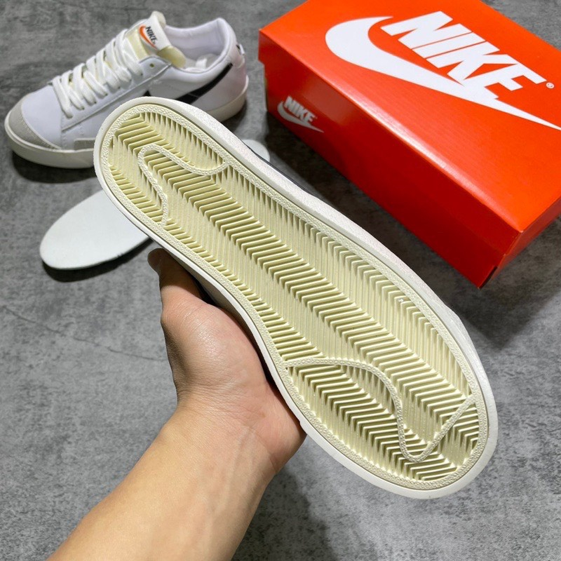 Giày Sneaker Blazer Low, GiàyThể Thao Nam Nữ Cổ Thấp Blazer Low 77 Vintage White Black Đẹp Hot 2023