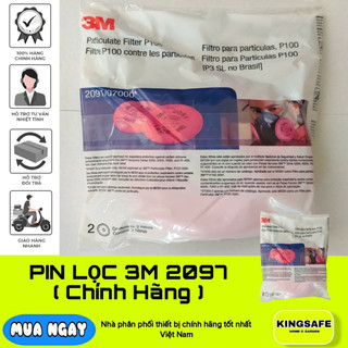 Phin lọc 3m 2097 dùng cho mặt nạ 6100,6200,7501,7502 lọc bụi khí, hơi hữu cơ
