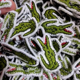 Sticker thêu Patch thêu logo thêu áo polo cá sấu polo