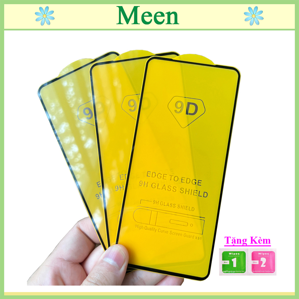 "Kính cường lực Xiaomi Redmi Note 11 " Full màn hình, Ảnh thực shop tự chụp, tặng kèm bộ giấy lau kính Meen