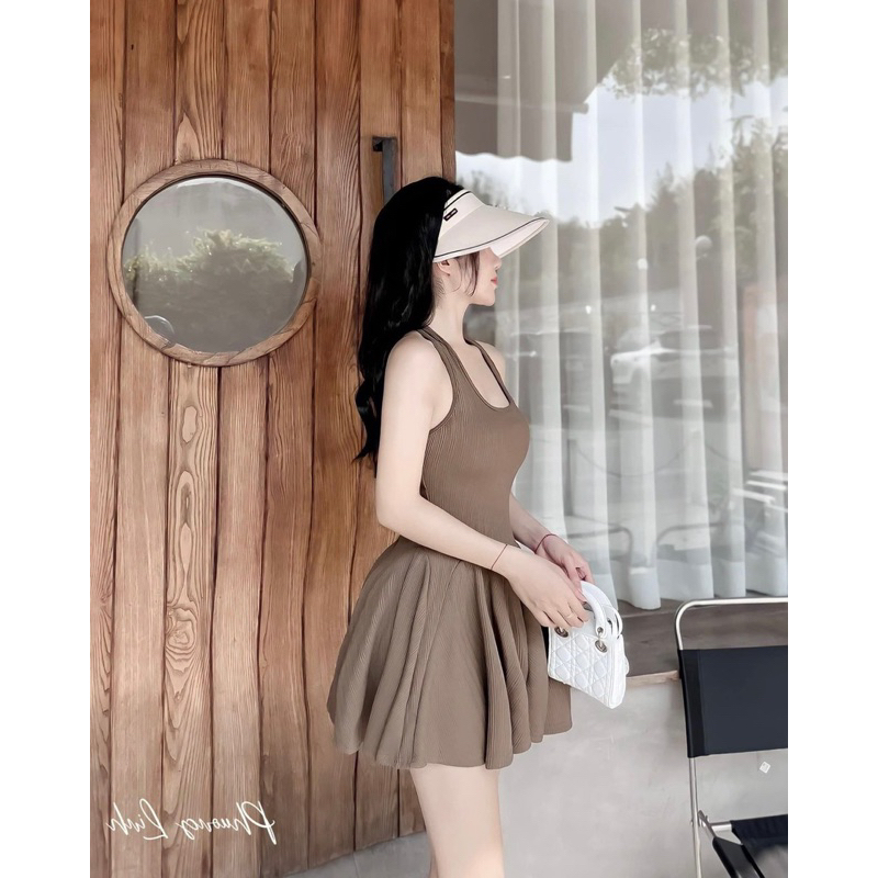 Đầm Váy dáng xoè có mút, co quần trong,cực dễ thương phù hợp đa phong cách mùa hè