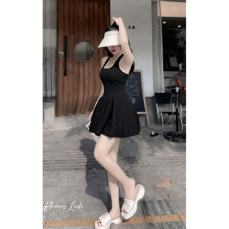 Đầm Váy dáng xoè có mút, co quần trong,cực dễ thương phù hợp đa phong cách mùa hè