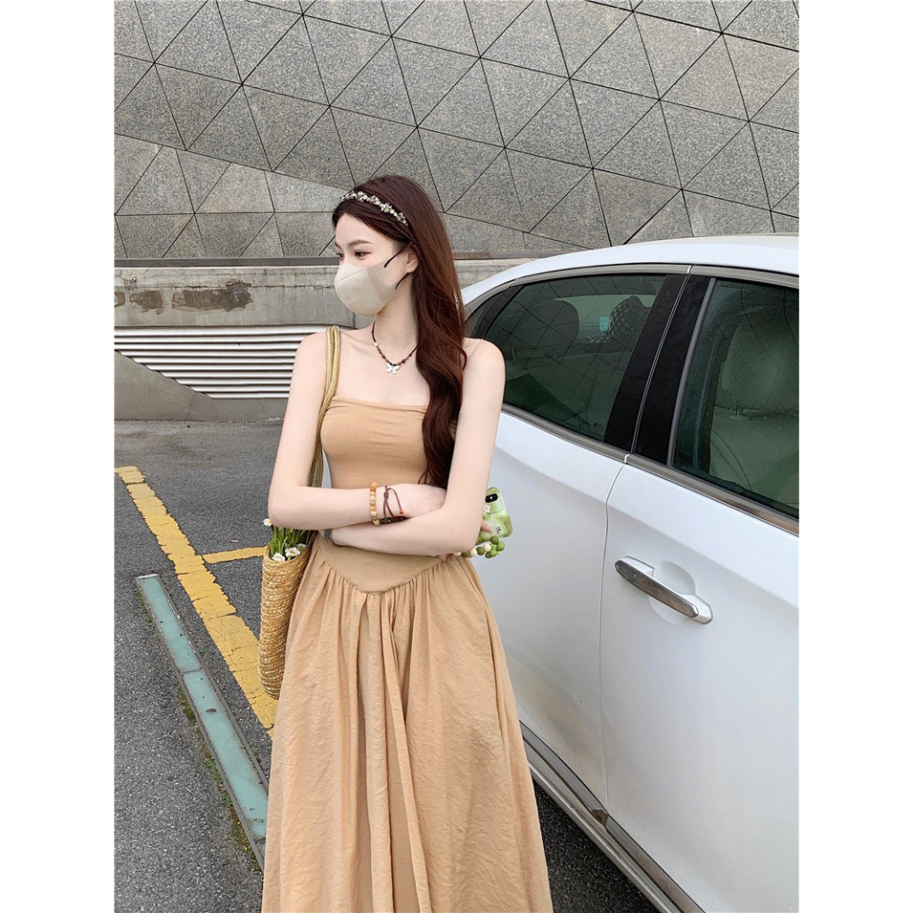Váy hai dây body dáng dài chất thun co dãn, đầm maxi dành cho nữ phong cách cá tính và năng động