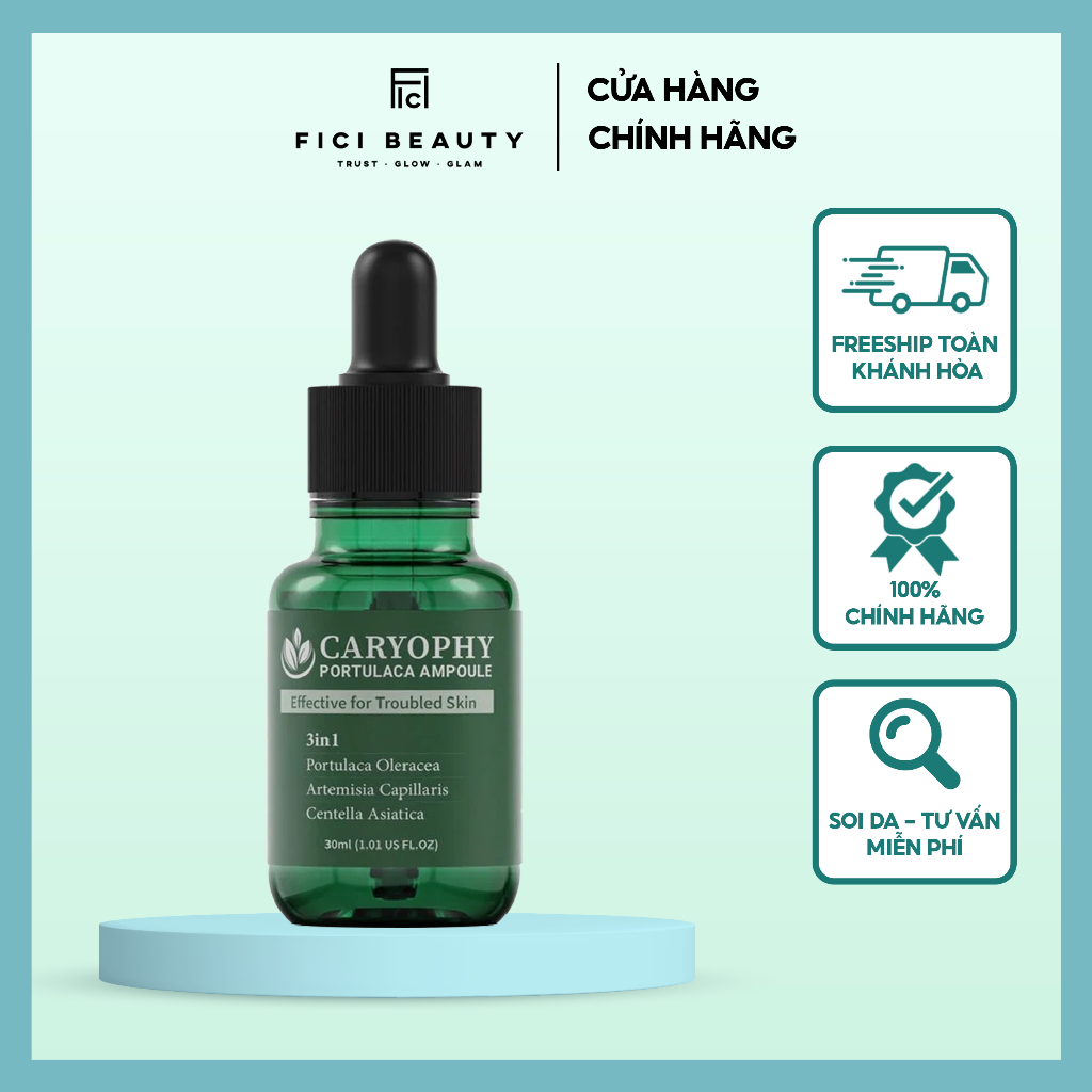 Tinh Chất Caryophy Portulaca Ampoule Giảm Mụn Ngừa Thâm Phù Hợp Cho Da Mụn 30ml