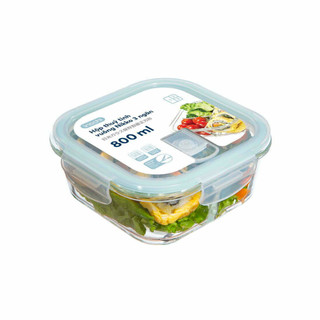 Hộp thủy tinh vuông nikko 800 ml - hộp đựng cơm văn phòng chính hãng inochi