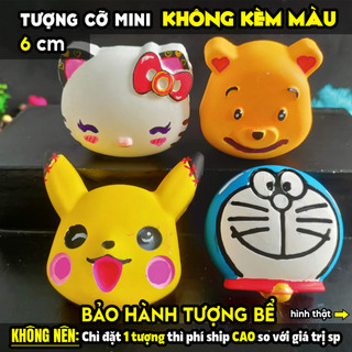 Tượng tô 2D Không kèm màu, DOREMON, PIKACHU, KITTY, GẤU POOH, size S, tô tượng