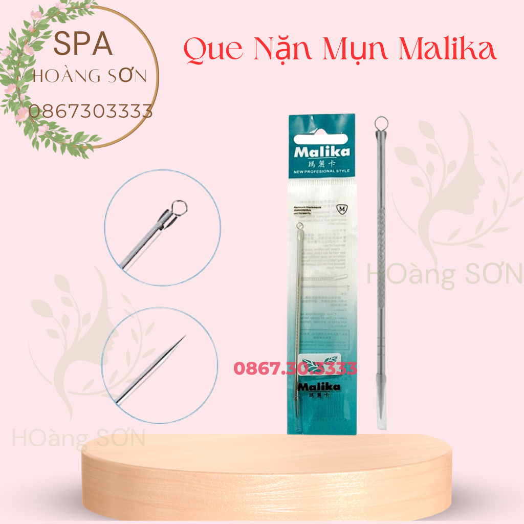 Que Nặn Mụn Malika Thép 304 Không Rỉ (Siêu Sịn, Bền, Đẹp)
