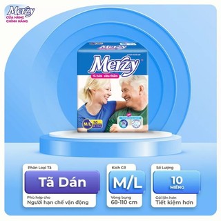  combo 10 miếng bỉm dán cho người già Merzy Phú đạt  việt thái 