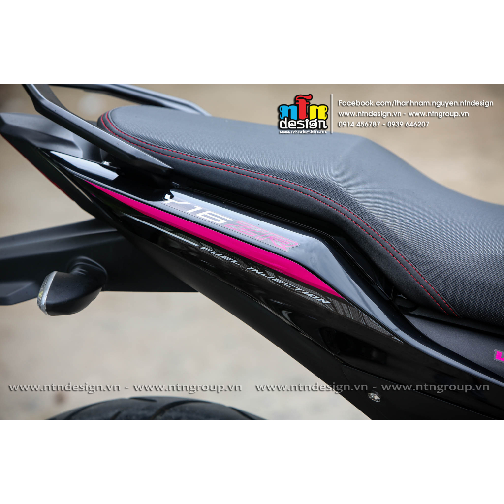 Tem Exciter 155 - mẫu Y16zr Hồng đen