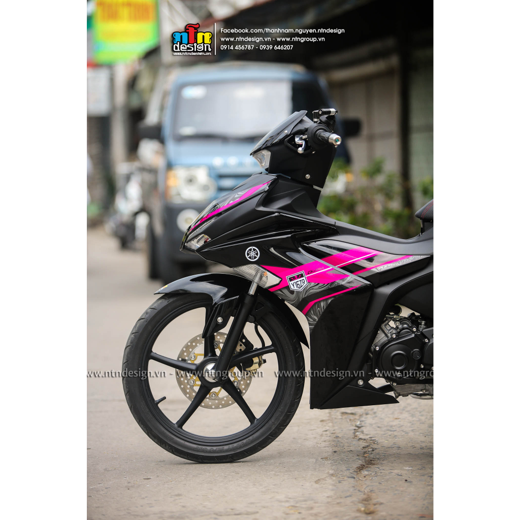 Tem Exciter 155 - mẫu Y16zr Hồng đen