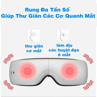 Máy massage mắt thông minh ED-1108, HY-O5 Cao cấp,Công Nghệ Áp Suất Túi Khí Kèm Nhiệt, Ấn Huyệt, Mát Xa Mắt