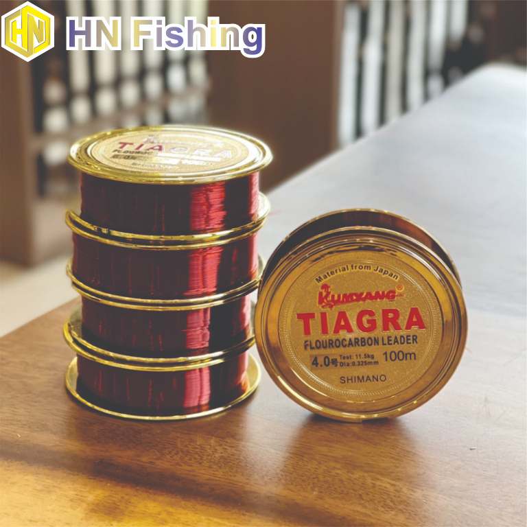 Cước câu cá cước câu Nhật Bản Fluorocarbon Tiagar size lớn, cước siêu bền, cước câu cá tàng hình. Hoàng Nam Fishing