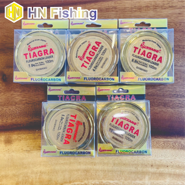 Cước câu cá cước câu Nhật Bản Fluorocarbon Tiagar size lớn, cước siêu bền, cước câu cá tàng hình. Hoàng Nam Fishing