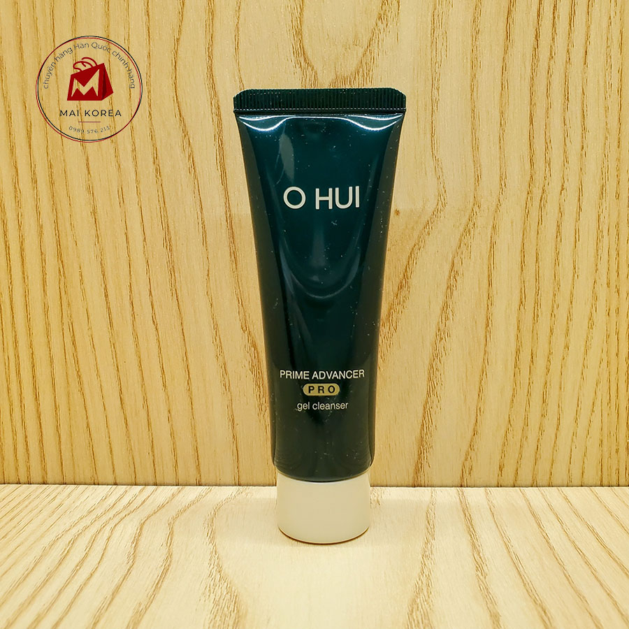 Sữa rửa mặt OHUI Prime Gel Cleanser Advancer căng bóng 40ml tách set