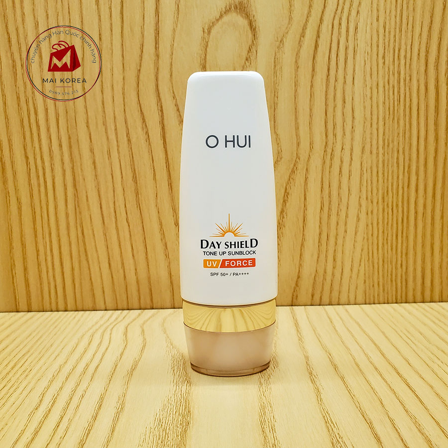 Set kem chống nắng Ohui Day Shield UV Force nâng tone 4 món mẫu mới cao cấp