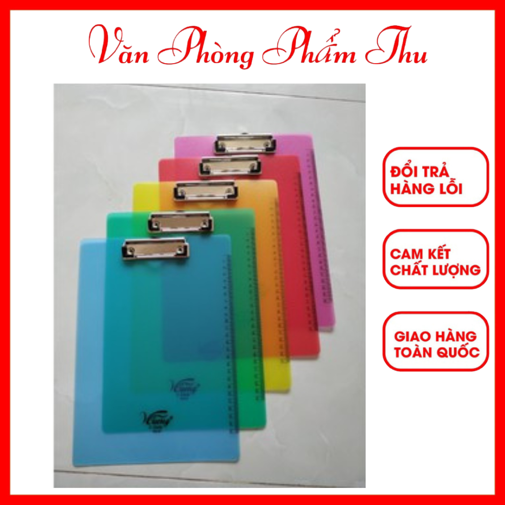 Bìa Trình Ký Nhựa A4 Màu - Trình Ký Nhựa Dẻo - Bìa Trình Ký Kẹp Tài Liệu, Bill, Hóa Đơn,... Đủ Màu -
