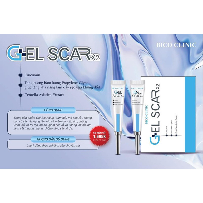 Gel sẹo Gel Scar Bico Clinic 1 hộp 2 tuýp